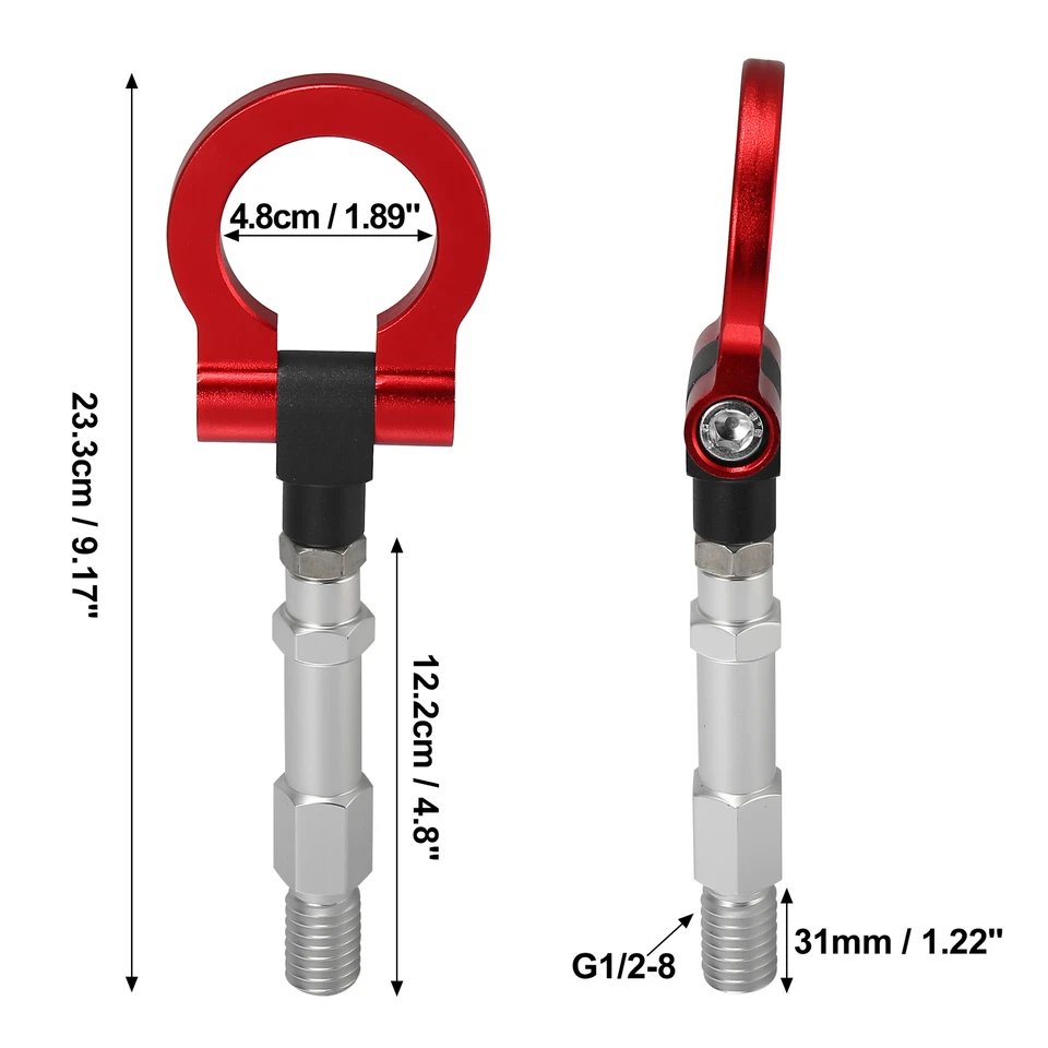 Tornillo de gancho de remolque para parachoques trasero delantero de aleación de aluminio UNO personalizado para Audi A5 S5 Foto 3 de 4