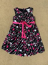 Girls Black/Pink/White Special Occasion Dress - Size 4