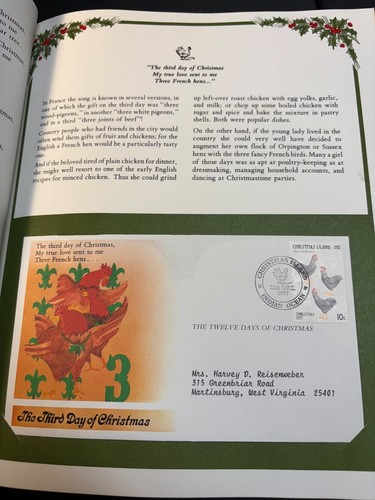 The Twelve Days of Christmas BOOK 1977 Stamps Christmas Island Limited - Picture 6 of 24