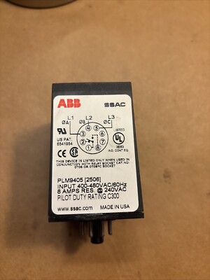 PLM9405 [2506] SSAC  400-480Vac 8A 60Hz Three Phase Line Voltage Monitor