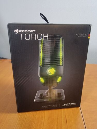 ROCCAT Torch Studio-Grade USB Microphone-RGB, Easy Controls, Great for Streaming