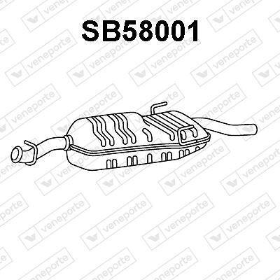 Silencieux arrière Saab 900 II coupé pot échappement moteur 2.0 2.3-16