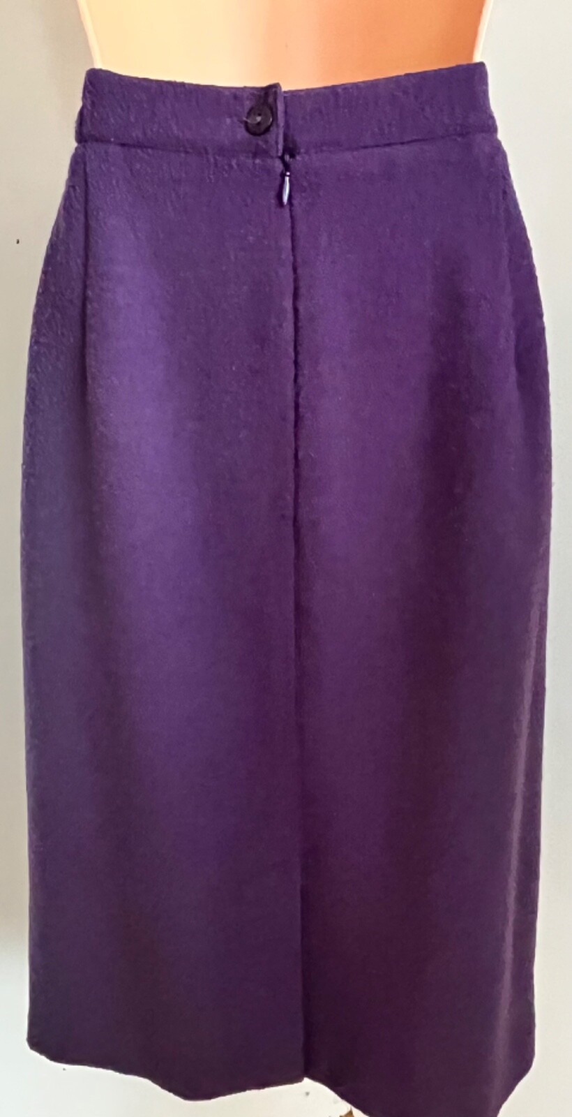 Eastex purple wool textured pencil skirt size 10 eBay