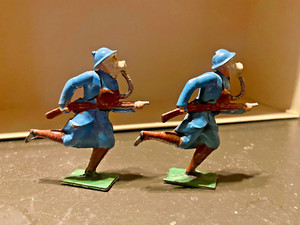 3 Figurines En Plomb Creux Anciennes - Thème La Ferme - Marque BF France (Années 1920-1930)