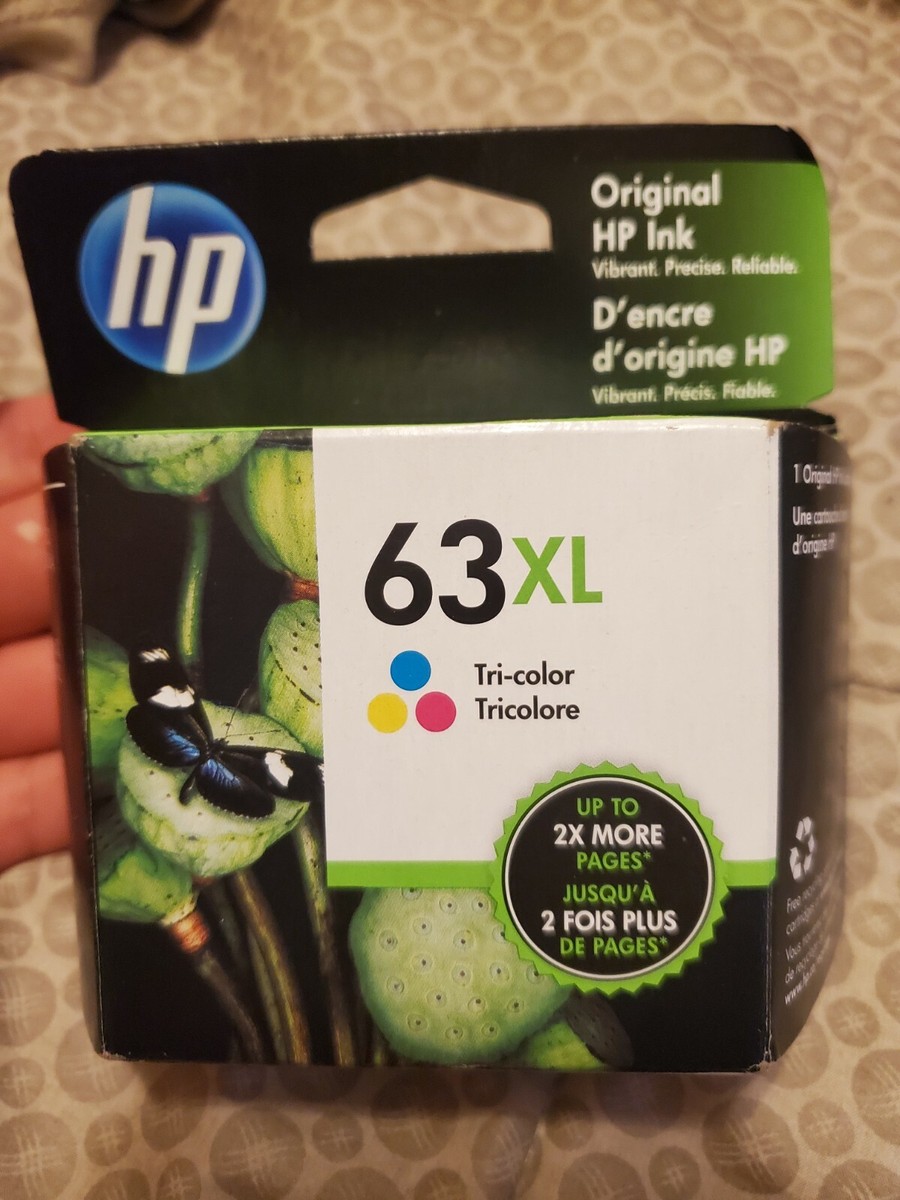 HP 63XL High Yield Tri-color Ink Cartridge (F6U63AN Option 140) 889296267416
