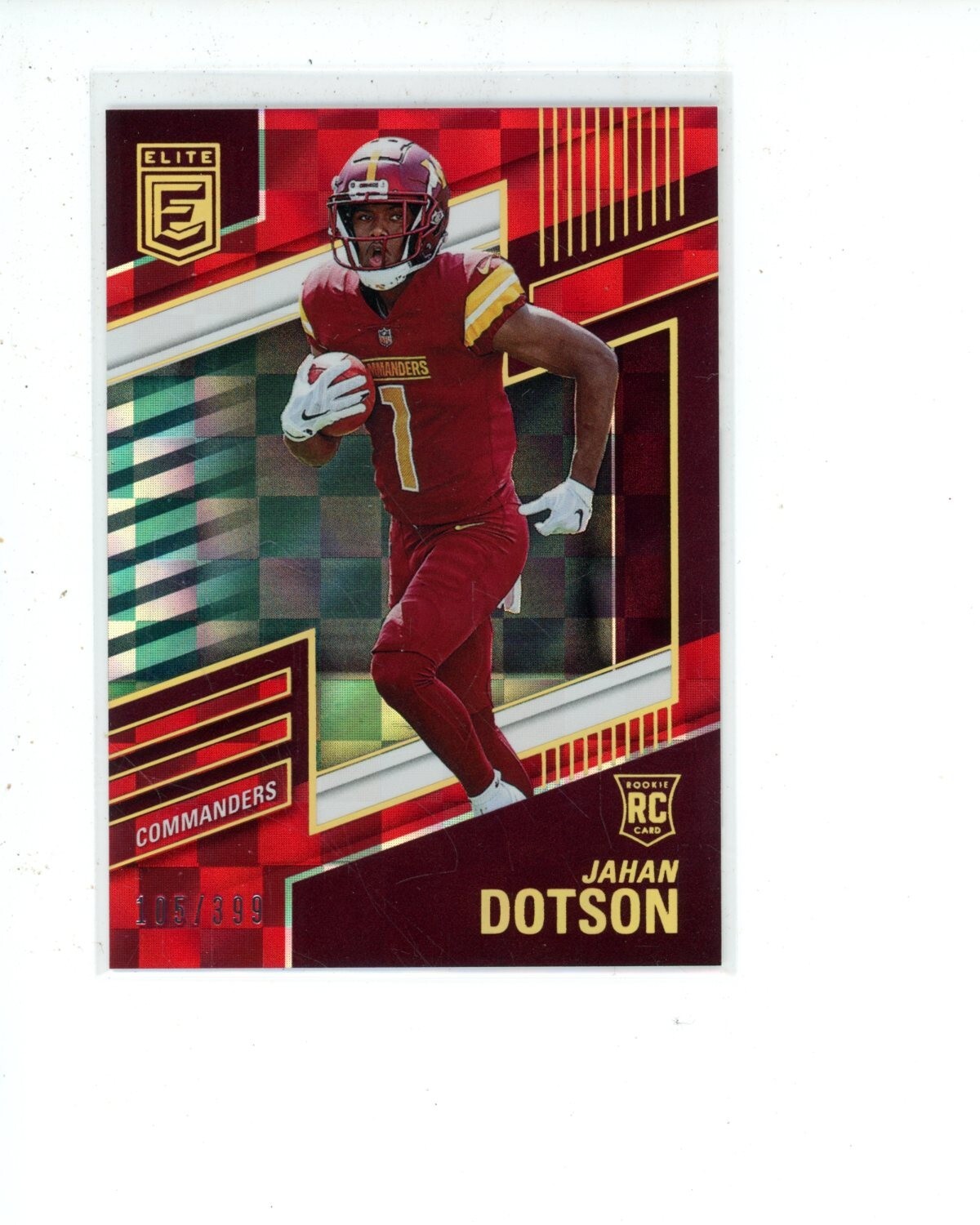 2022 Panini Donruss Elite Red #123 Jahan Dotson Rookie RC #d 105/399