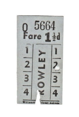 Busticket Rowley 1 1/2d