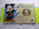 MICKEY MOUSE DISNEY MILLENNIUM COMMEMORATING 2000 999 SILVER COIN CASE COA M-46B
