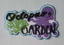 Octopus Garden Title. Scrapbook, Card Making Paper Piecing