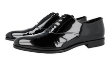 PRADA Patent Leather Oxford Wedding Black Tie Dress Shoes NEW -  US 11 EU 44