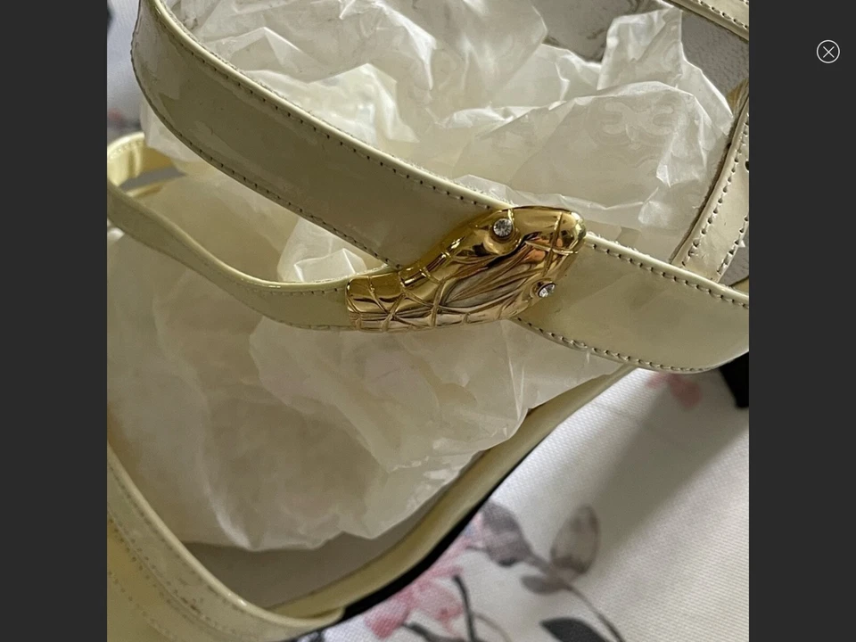 Sandalias de tacón YSL Yves Saint Laurent Corey para mujer 7 color marfil  Foto 4 de 4