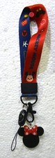 DISNEY MINNIE Lacette nylon imprimé  avec mousqueton + breloque