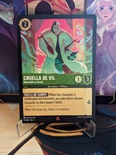 Disney Lorcana - Rare Cruella De Vil "Miserable as Usual" 72/204 Non Foil