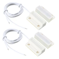 2pack MC-38 Surface Mount Wired NO Door Sensor Alarm Magnetic Reed Switch White
