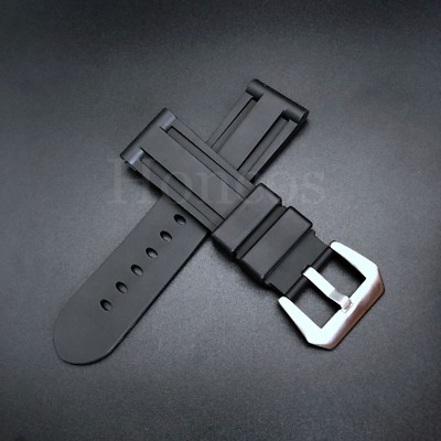 22mm HQ Black Soft Rubber Diver Strap Watch Band Fits for PANERAI PAM New USA