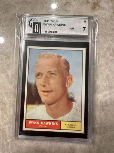 1961 Topps Wynn Hawkins Cleveland Indians MLB Baseball Card GA 7 1st Graded #34 - Picture 1 of 4