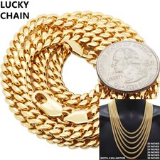 6"-40''316L STAINLESS STEEL CUBAN LINK CHAIN NECKLACE BRACELET 6MM 10g-78g H4