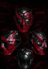 MTO WWE "Deluxe Weathered" Leather Kane 1998 custom Wrestling Mask Replica Wwf