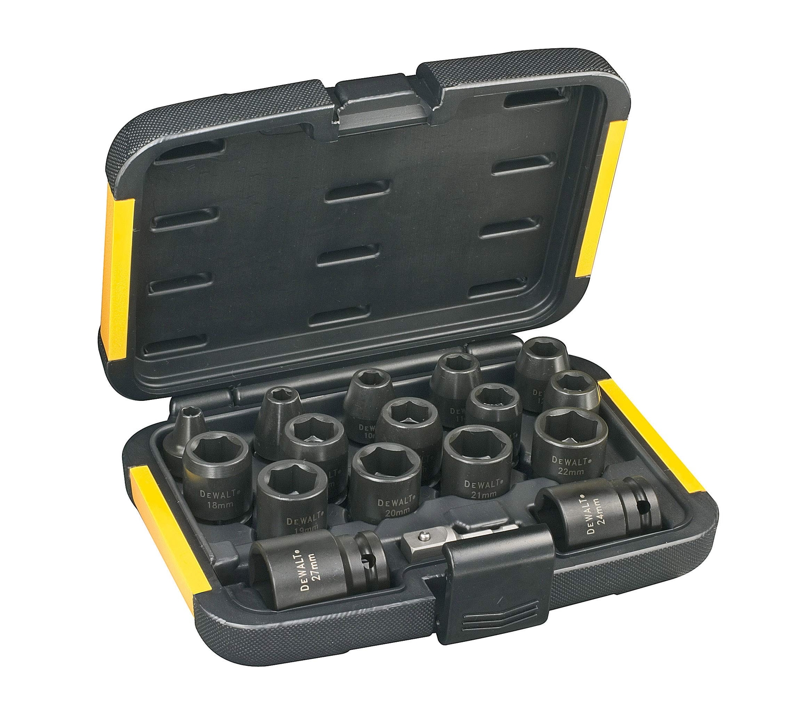DEWALT SET DI BUSSOLE PER AVVITATORI A IMPULSI - attacco a 1/2" - Set 17 pezzi,