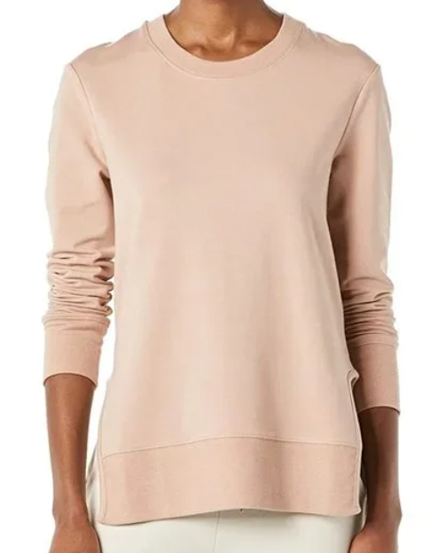 NEW Daily Ritual Women's Crewneck Sweatshirt with Side Slits Cream Size XS  | eBay