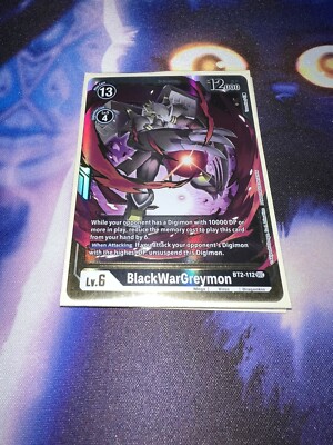 Digimon CCG Singles - BlackWargreymon - BT2-112 SEC - Secret Rare - LP