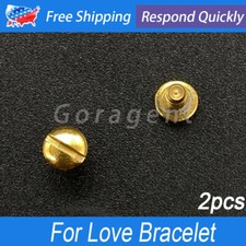 2Pcs Parts 4.5mm For C artier Love Bracelet Yellow Gold Screws Replacement