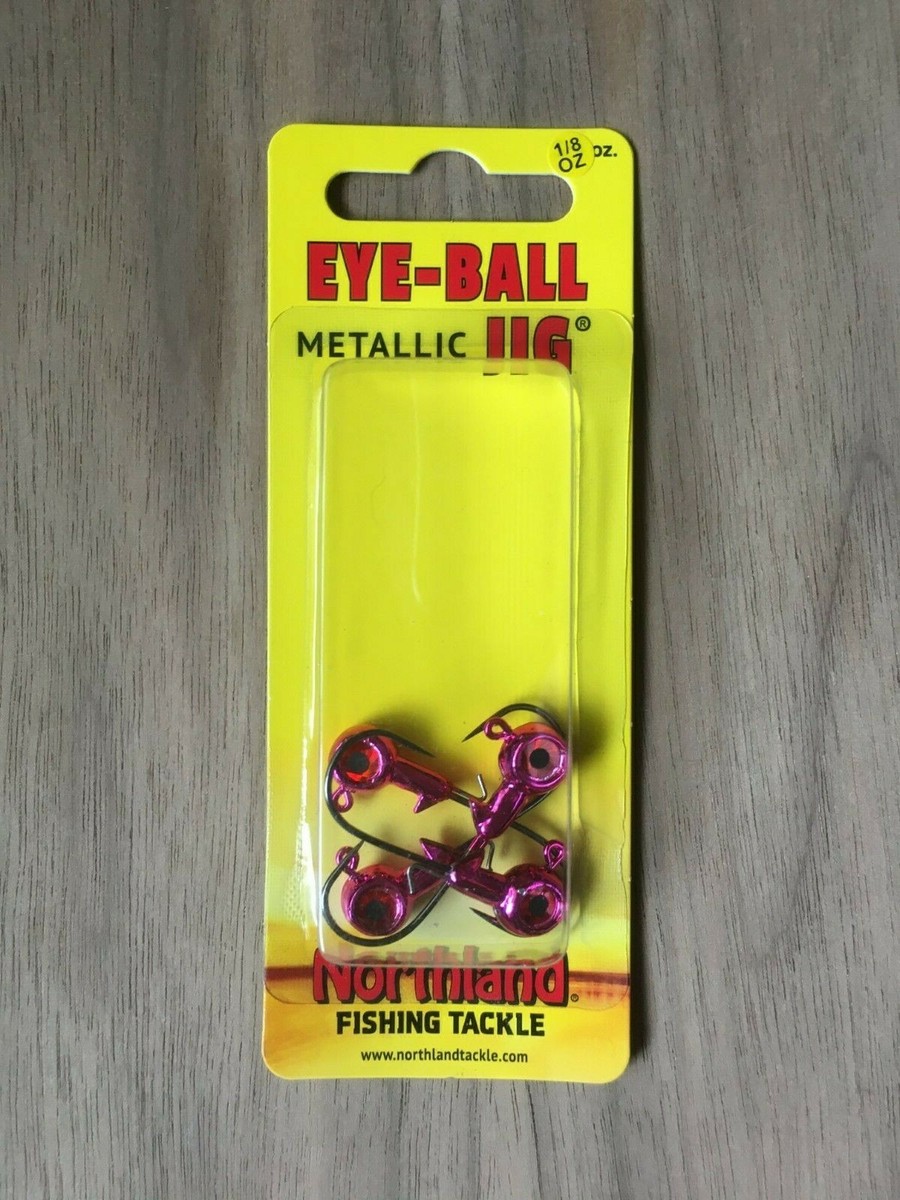 Northland Metalc Eye-Ball Jig® 3/8 Oz – Rosa Metallizzato – Esche Da Pesca (3 Pezzi)