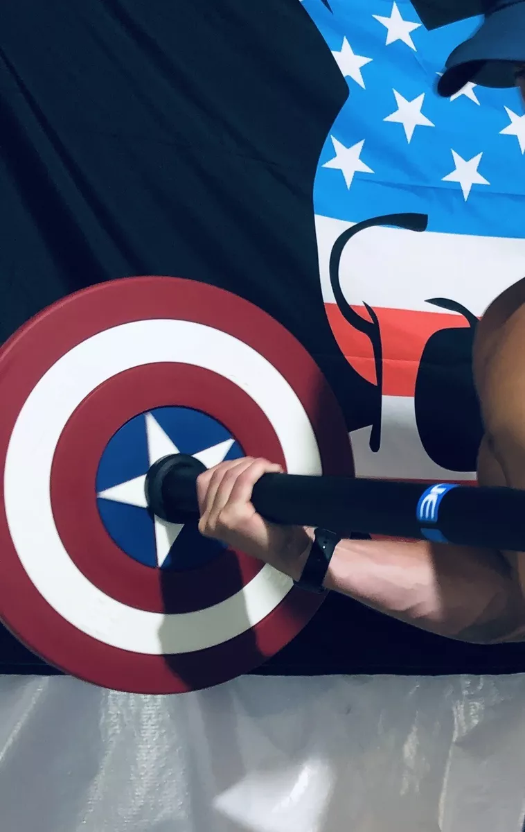 Onnit Captain America 45 LB Pound Olympic Weight Plates 2 Super