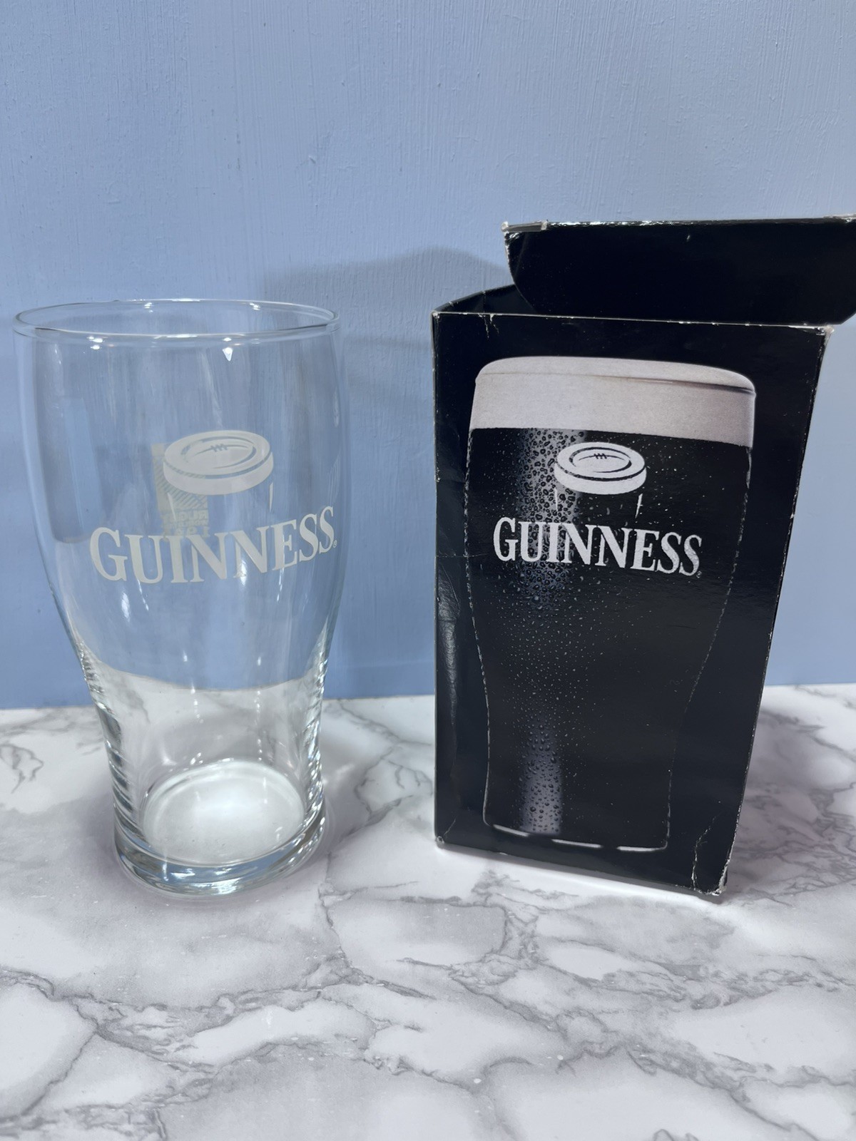 Vintage Guinness 1999 Rugby World Cup Pint Glass Memorabilia (Boxed)