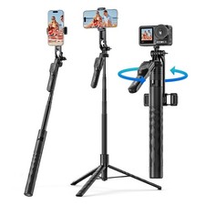 69" Phone Tripod, Selfie Stick Tripod for iPhone with Wireless Remote Control...