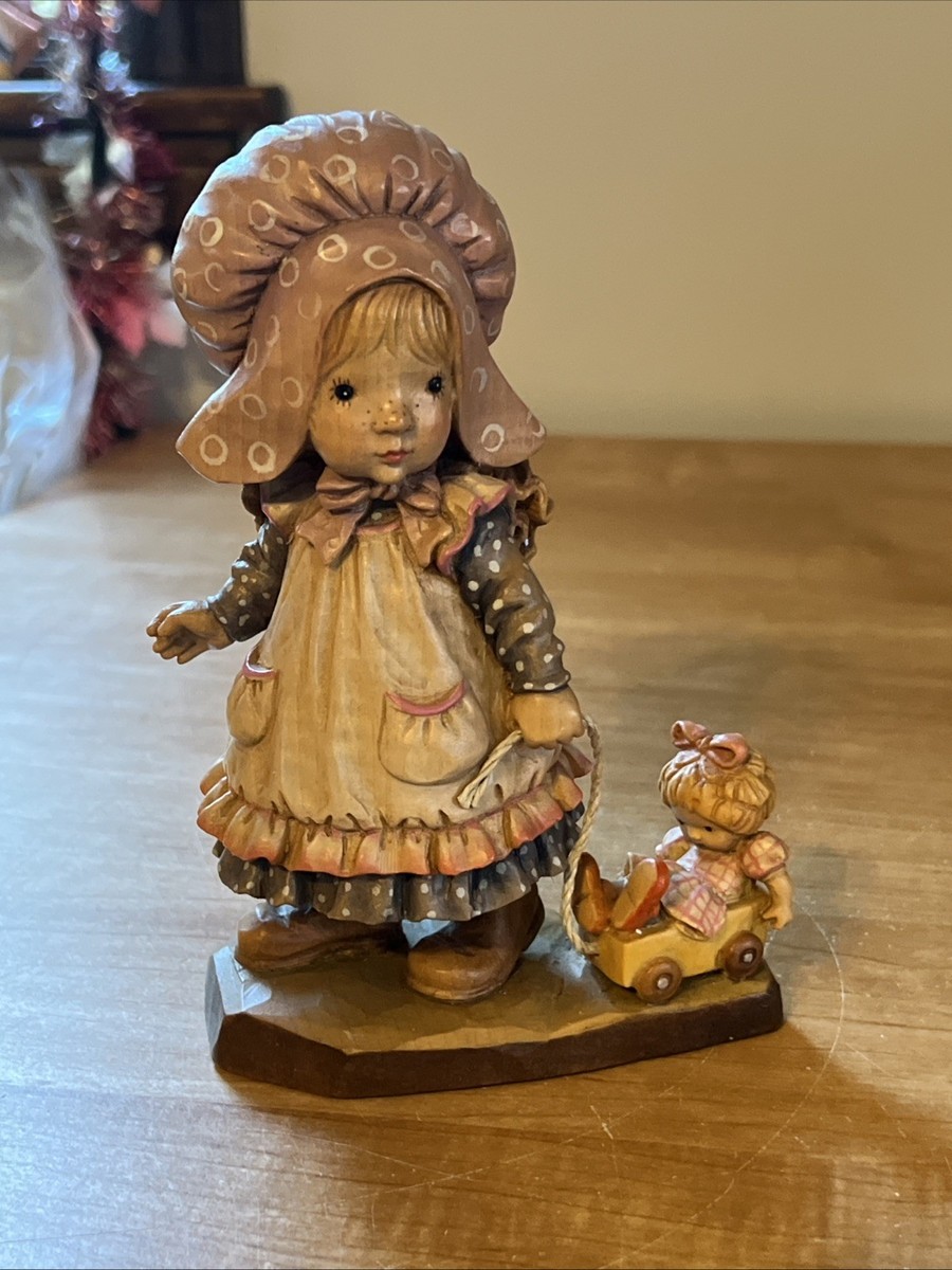Vintage Anri Sarah Kay Playtime 7” Wood Limited Edition Figure 826