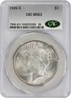 1926-S Peace Silver Dollar MS63 CACG