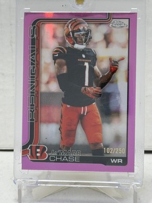 2025 Topps Chrome Ja'Marr Chase Pink Refractor #/250 Bengals