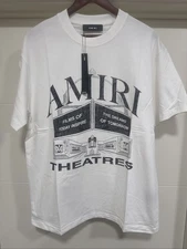Amiri White T-Shirt Size L Theatres