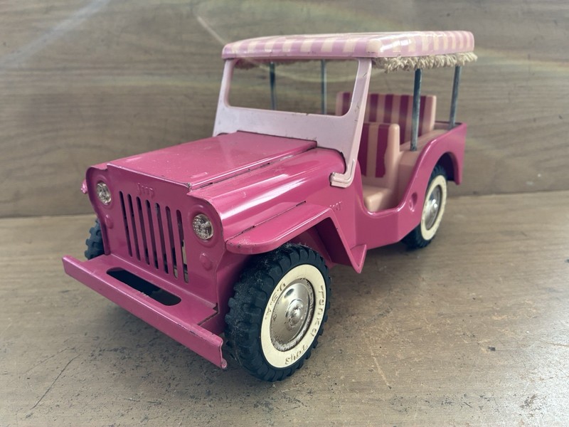 1960 GIRLS TONKA PINK SURREY JEEP CJ 5 VERY NICE COND  TONKA COLLECTORS RARE