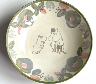 Japan Yamaka Shoten Mumin Moominpappa Moominmamma 17 cm Keramik Salatschüssel