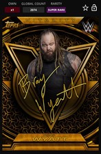 Topps Slam DIGITAL 2025 Vitality 25 Gold Chrome Signature Bray Wyatt
