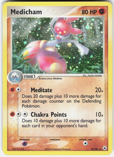 Pokemon Medicham 10/101 Holo Rare Hidden Legends Pokemon Near Mint