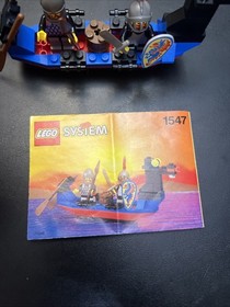 Lego Castle Black Knights Boat 1547 100% Complete W/Instructions