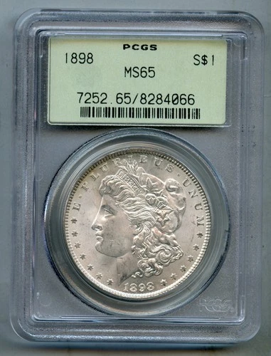 1898 Morgan Silver Dollar PCGS MS 65