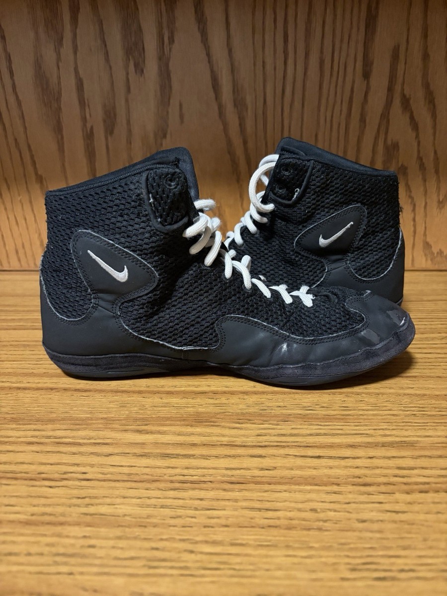 Inflict 3 Black And Silver Custom Wrestling Shoe View 5