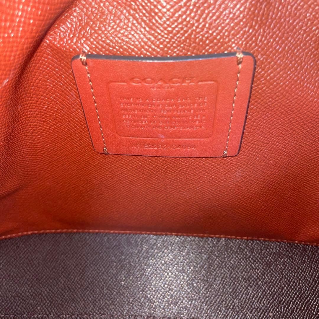 COACH Molly Tote 25 Tote Bag 2way Beige Gray Leather  Authentic thumbnail 11