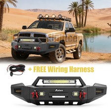 Front Bumper Kit For 2003-2005 Dodge Ram 25003500 Wwinch Plate Led Lights Front Bumper Kit For 2003-2005 Dodge Ram 25003500 Wwinch Plate Led Lights
