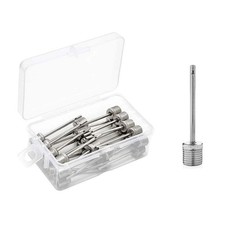 30 Pcs Ball Pump Inflation Needle Stainless Steel Airs Pump Needle with Box