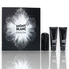 EMBLEM by Mont Blanc 3Pc's Set Eau De Toilette,After Shave,Shower Gel,3.3 oz /ea