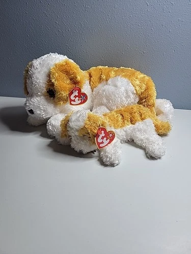 Set Of 2 Retired TY Beanie Buddy & Beanie Baby Darling The Dog Vintage 2001-2002