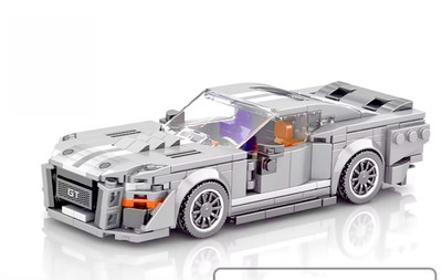 Neu 2024 Ford Mustang Shelby GT500 grau Bausteine Set MOC -476 Teile verpackt