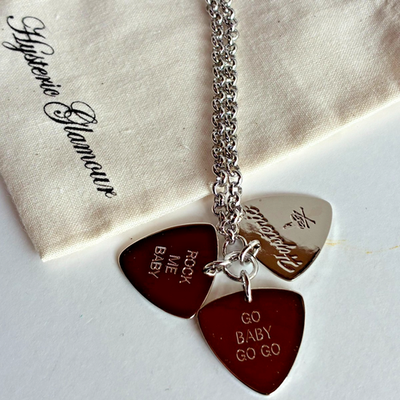 HYSTERIC GLAMOUR Women on Skull Guitar Pick Necklace New JAPAN | eBay