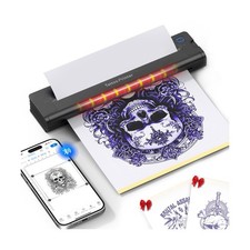 A41 Tattoo Transfer Printer, Wireless Tattoo Printer Machine with 10pcs Paper...