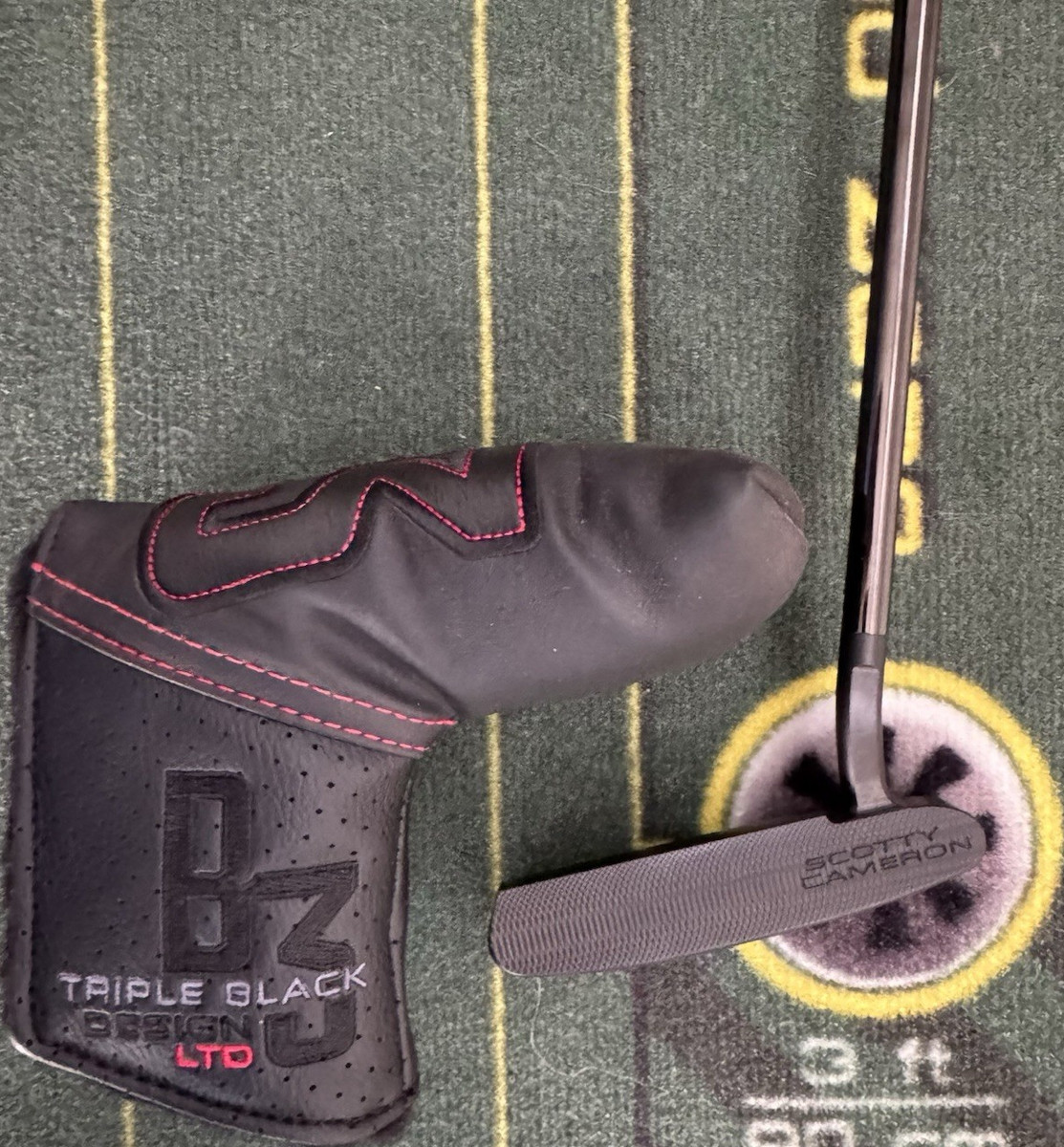 Scotty Cameron B3 Triple Black Design Santa Fe LTD Putter RH - 34